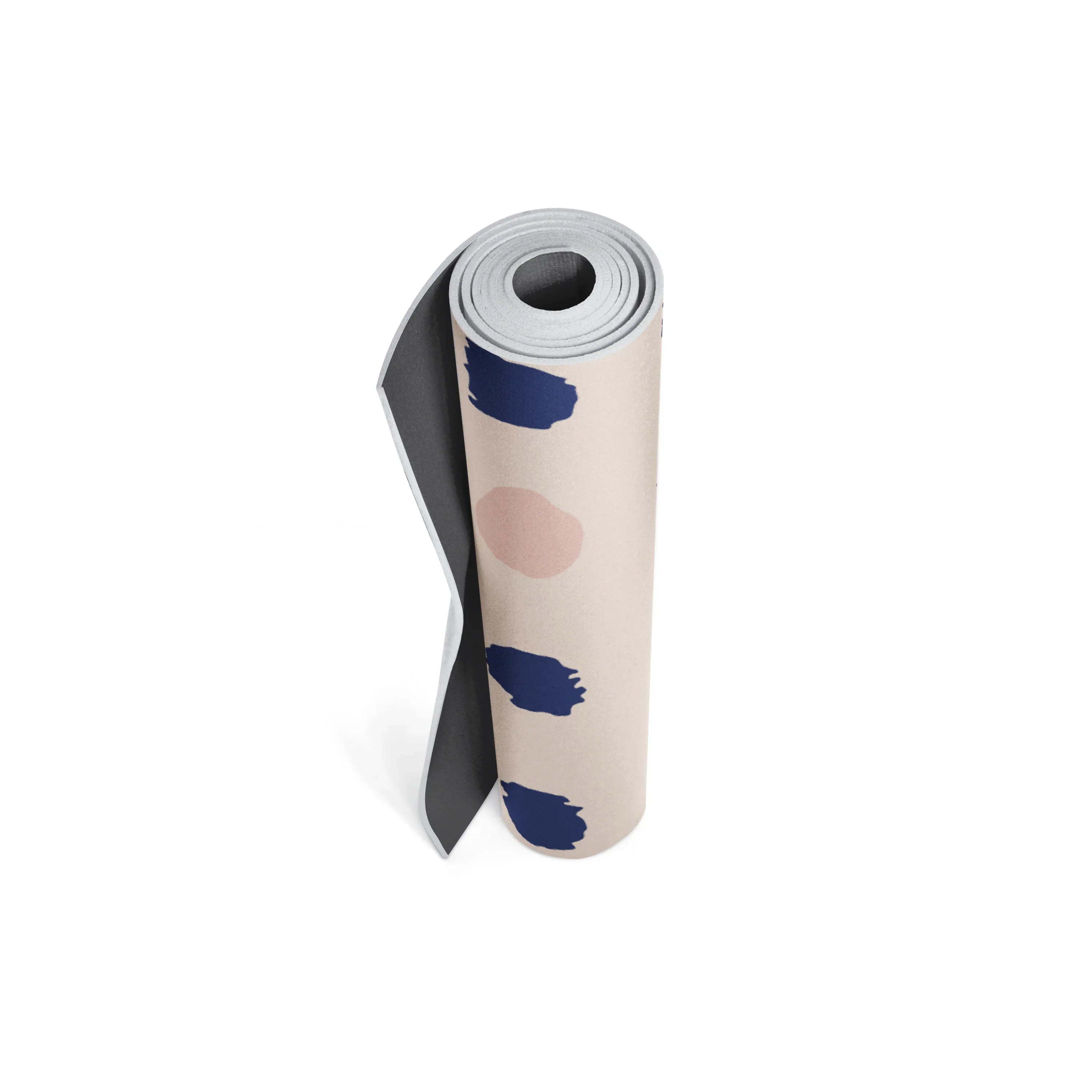 Yoga mat with floral design on a white background