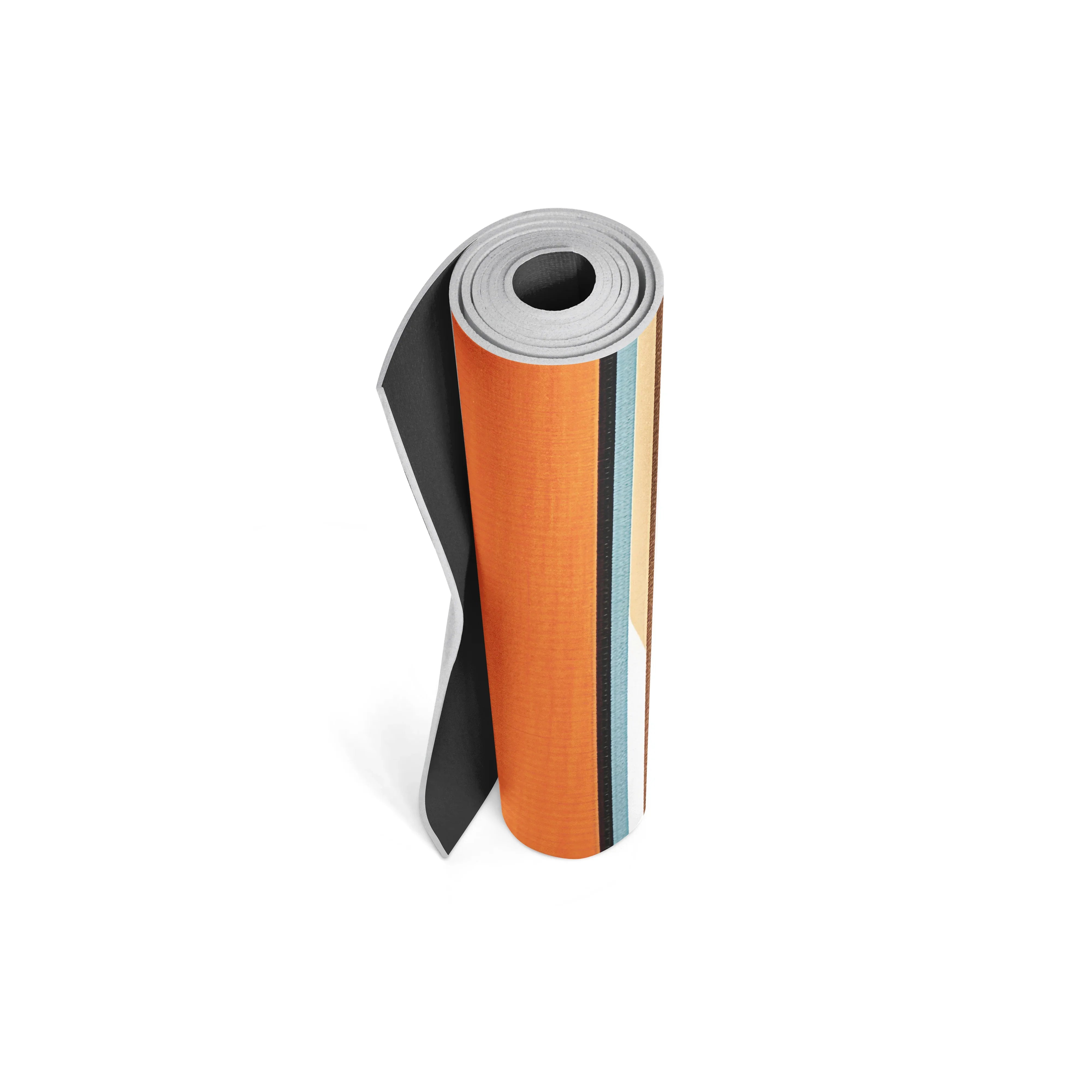 Yoga Mat | 6mm Thick | Multi Color Striped | Non-Slip | Eco Friendly | Yune Yoga | Harvest Moon - Yune Yoga