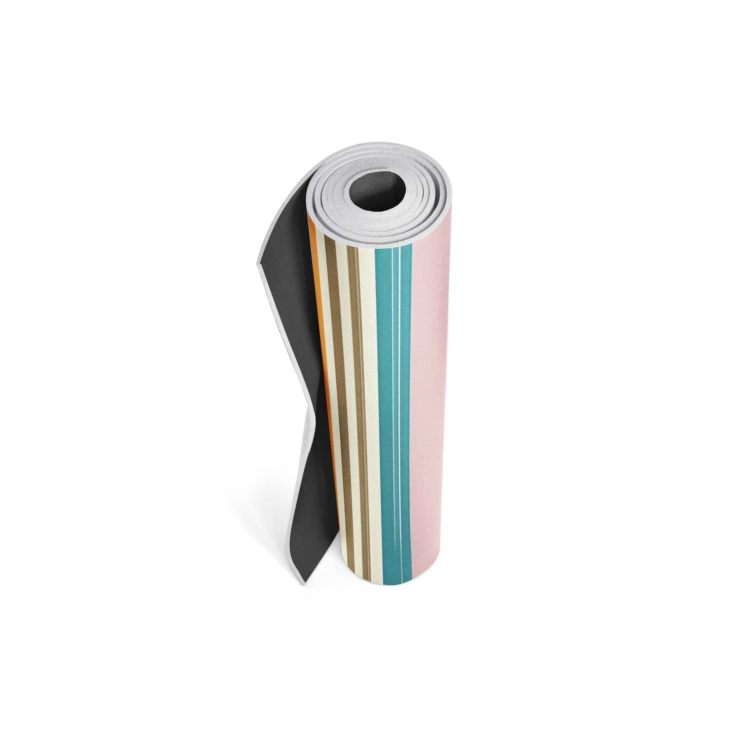 Yoga Mat | 6mm Thick | Pink Striped | Non-Slip | Eco Friendly | Yune Yoga | Red Tail - Yune Yoga