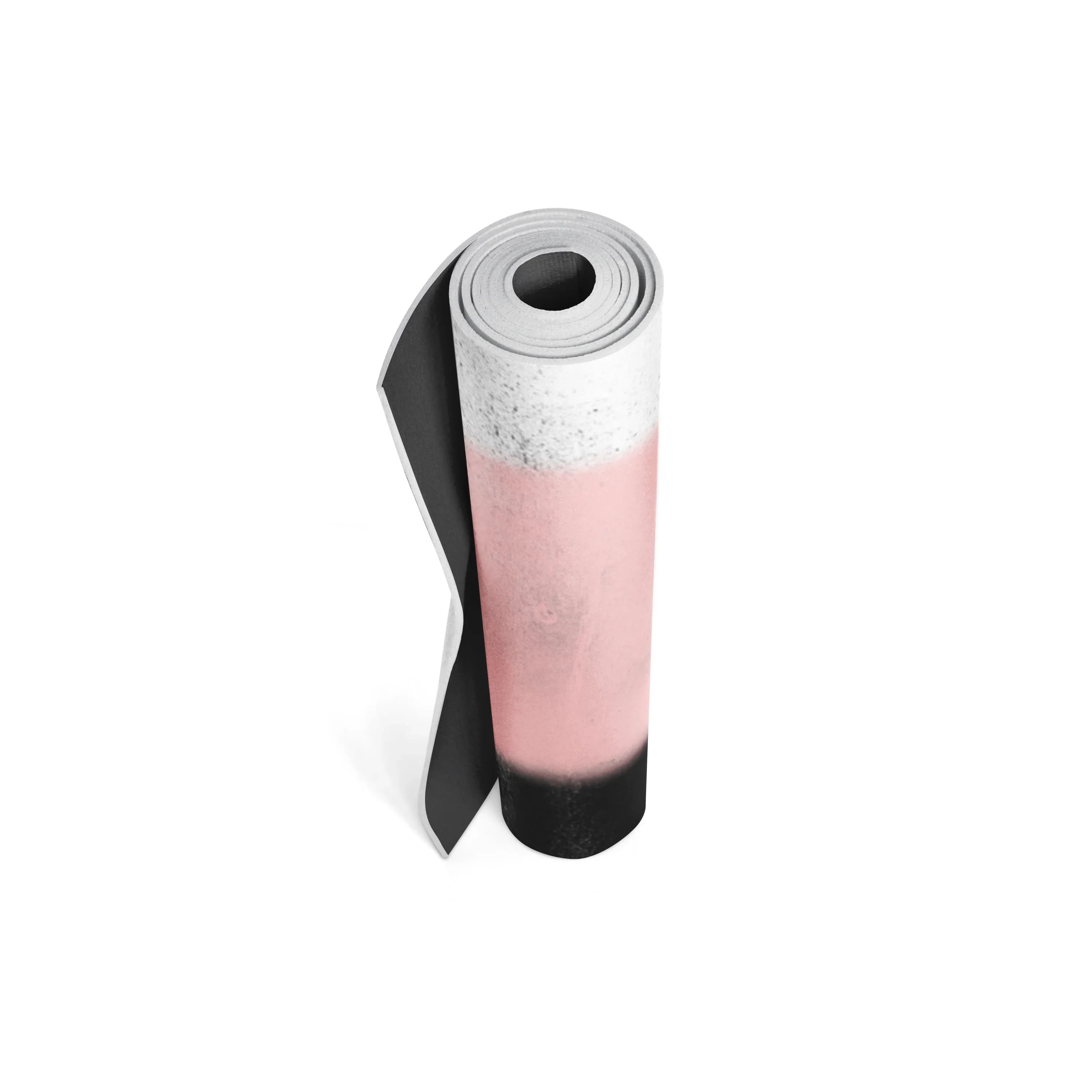 Yoga mat with gradient design on a white background