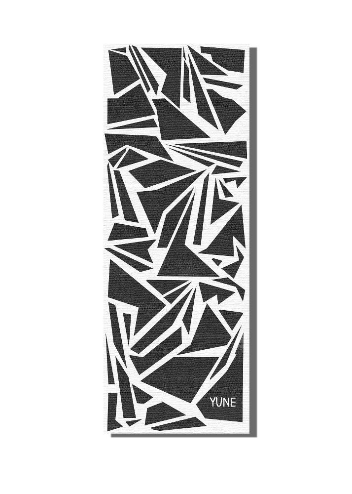 Yoga Mat | 6mm Thick | Black White | Non-Slip | Eco Friendly | Yune Yoga | Shadow - Yune Yoga