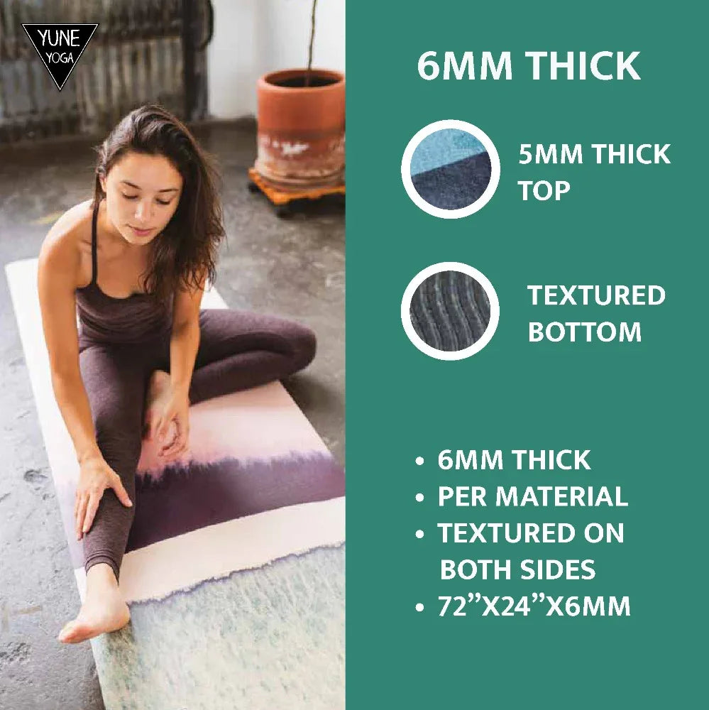 Yoga Mat | 6mm Thick | Multi Color | Non-Slip | Eco Friendly | Yune Yoga | Spring Moon - Yune Yoga